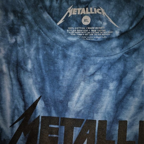 Metallica The Shortest Straw  metal rock Tie Dye Official T-shirt XL big NWT - Picture 2 of 4
